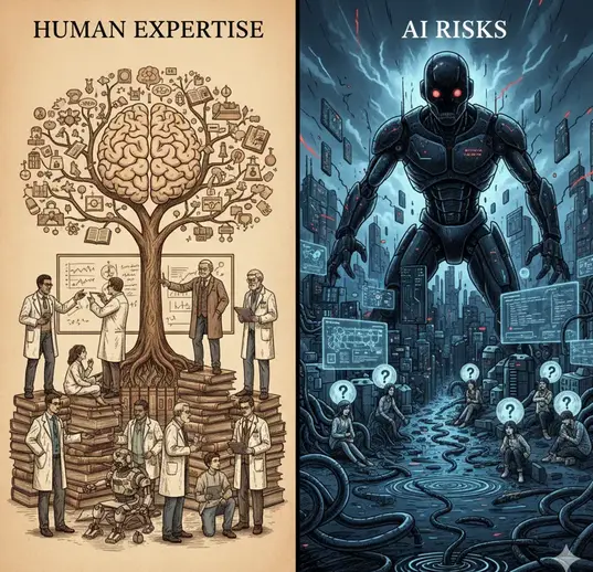 Benefits of Human Expertise over AI text